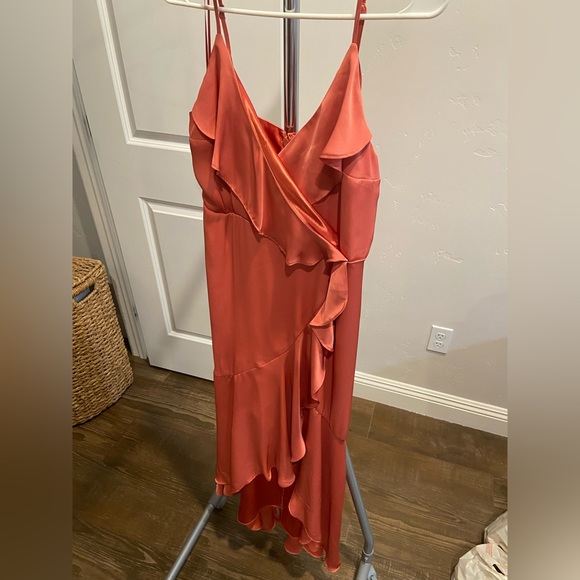 Satin Ruffle Dress - Picture 2 of 4